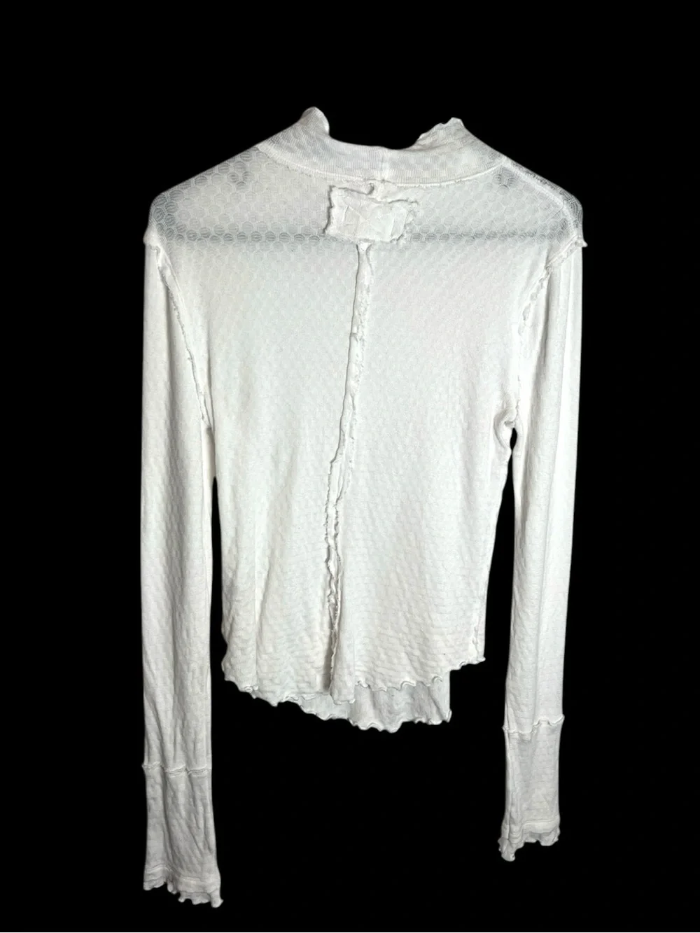 We the free white Sarah pointelle turtle neck size medium - Picture 3 of 9